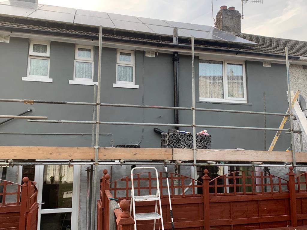 construction project by Honeystone Plastering and Building Services in Plymouth