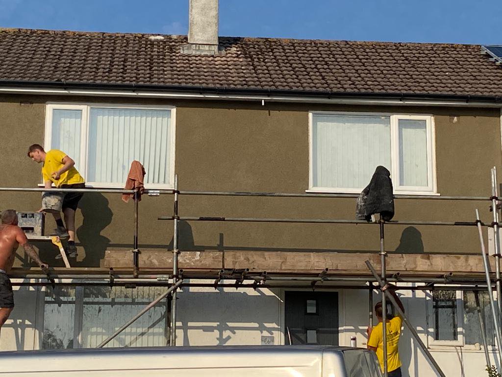 construction project by Honeystone Plastering and Building Services in Plymouth