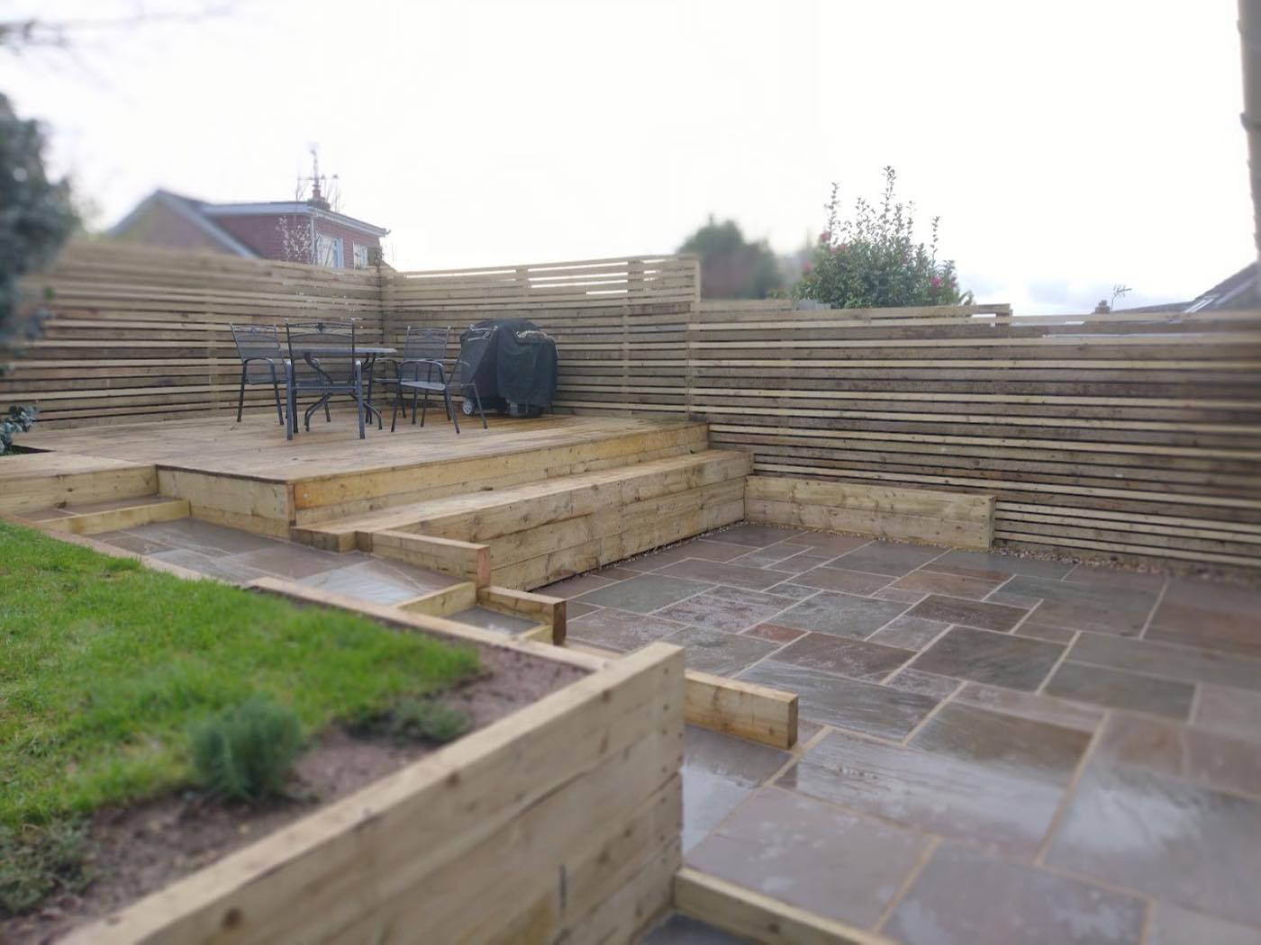 landscaping project by K C Build & Garden Design in Ottery Saint Mary