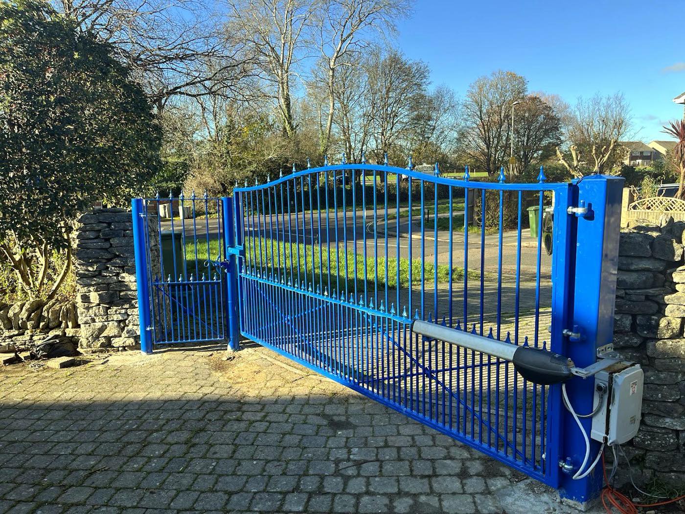 gate automation work by Moors Metalworks & Gate-craft. Bespoke Driveway Gates, Automation & Railings in Radstock