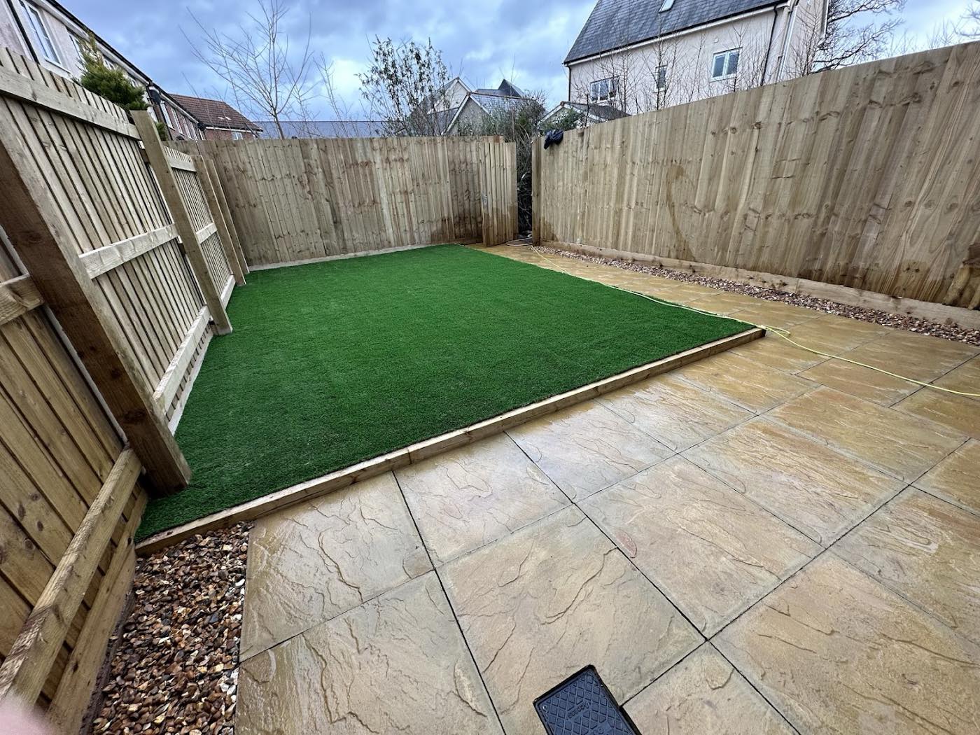 landscaping project by T & S Artificial grass and landscaping in Tiverton