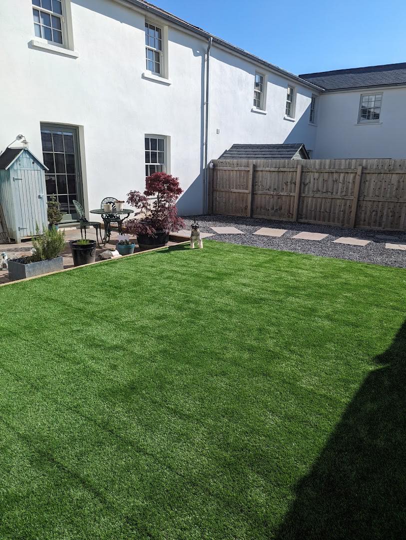 landscaping work by T & S Artificial grass and landscaping in Tiverton
